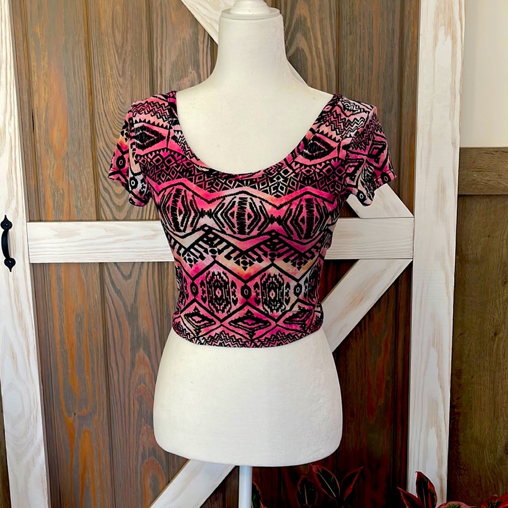 Reversible Patterned Crop Top